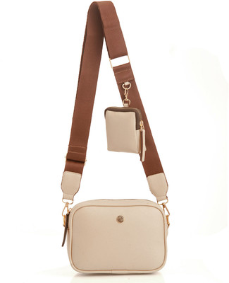 Sacci Mucci Khaki Sling Bag Women's Girls Cross Body Sling Bag with Coin Pouch