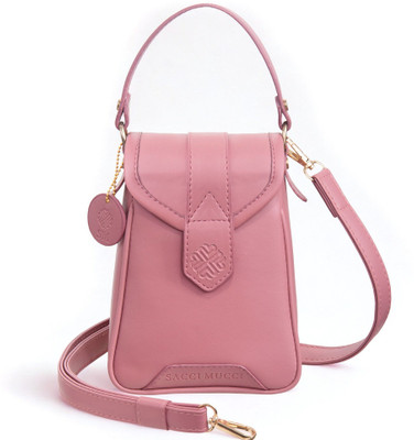 Sacci Mucci Pink Sling Bag Sacci Muucci Women's Small handbag/Cross-Body Phone Bag – Adjustable Strap