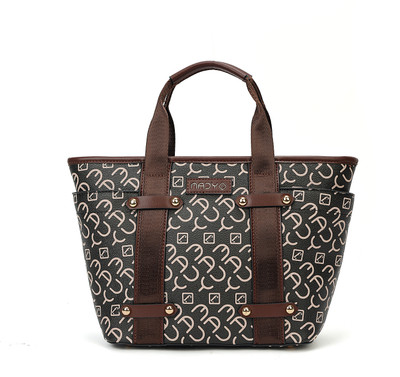MADY FASHION Brown Tote MADY Icona Signature Women Handbag Coffee Premium Monogram-Printed Tote