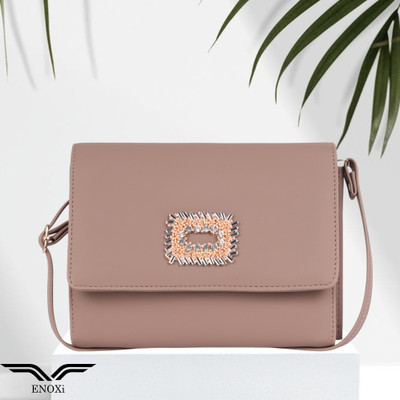 ENOXI Beige Sling Bag Luxe Stride Sling Bag