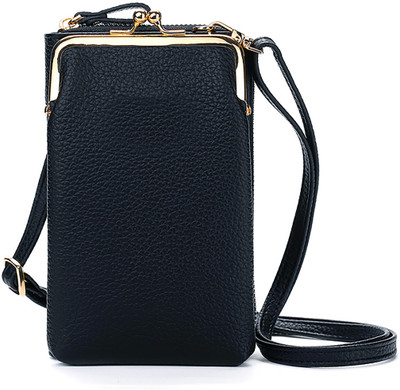 valerie Black Sling Bag Crossbody Purses for Women Cell Phone Shoulder Bags Card Holder Wallet Purse
