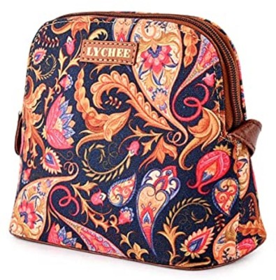 PROVOGUE Black Sling Bag Women Printed Canvas Sling Bag