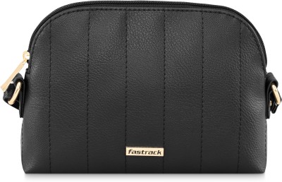 Fastrack Black Sling Bag Quilted