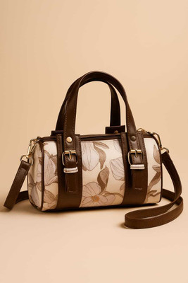 BAKR Brown Sling Bag Floral Design Shoulder & Handbag for Girls & Women