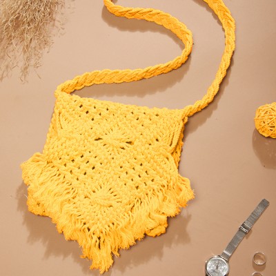 IMARS Yellow Shoulder Bag Stylish Yellow Beach Bag Perfect For Women & Girls