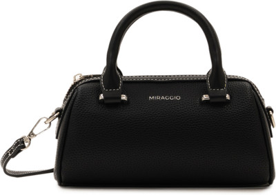 Miraggio Black Sling Bag Crossbody Bag With Adjustable & Detachable Strap