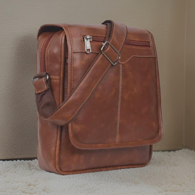 Shivra Tan Sling Bag Men Sling Bag side bag for men(S-12*11)