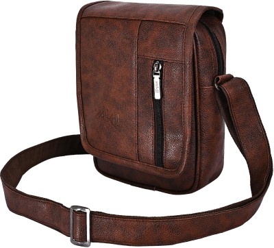 zaiko Brown Sling Bag Travel Formal Shoulder Sling Pouch Bag-Brown