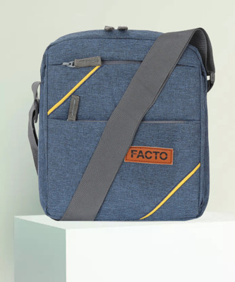 facto Blue Sling Bag Sling Bag for Men Spaciou Lightweight,s & Perfect for Travel, Office & Daily Use