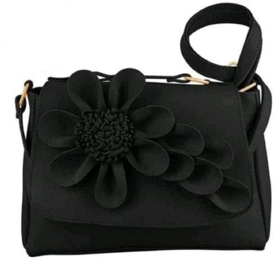 NoorFashion Black Sling Bag Floral00B