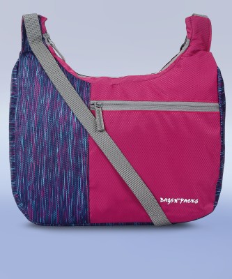 BAGS N PACKS Pink, Blue Sling Bag Smart Casual Cross Body Messenger Sling Bag Girls Printed Pink