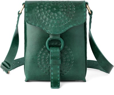 Goatter Green Sling Bag Genuine Leather Handmade Girls And Women’s Small Cross Body Bag