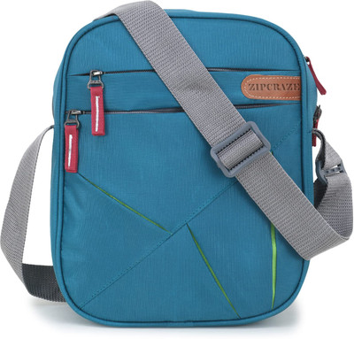 ZipCraze Blue Sling Bag Stylish Shoulder Cross Body Office Business Messenger Bag Water Resistant