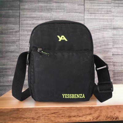 YESSBENZA Black Sling Bag Men's and Women's Sling Bag Stylish Cross Body Office Business Messenger Bags