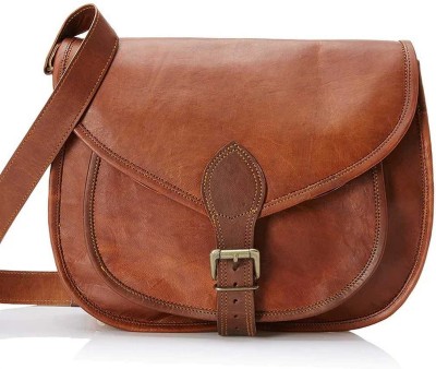 NAVYA Brown Sling Bag Women Leather Purse Crossbody Shoulder Bag Travel Satchel Handbag