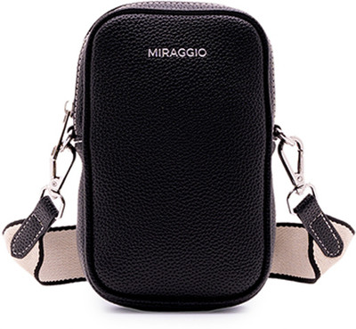 Miraggio Black Sling Bag Koa Crossbody Bag
