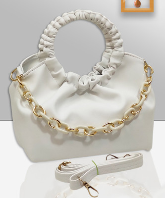magnifique White Sling Bag White Women Sling Bag - Regular Size PU