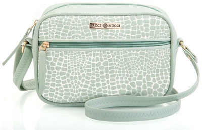 house of common Blue Shoulder Bag Boxy Shoulder Sling Crossbody Bag , Stylish Sling Bag-Alligator
