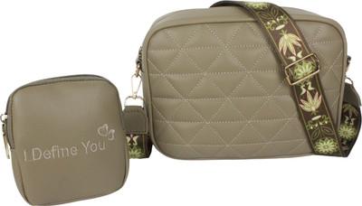 I Define You Green Shoulder Bag IDYFUSA3(Pack of 2)