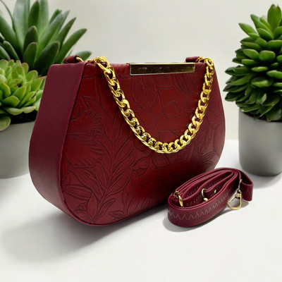 Skorpio Maroon Sling Bag Women Sling Bag Trendy Designer Sling Bag For Women