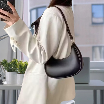 Kausbabi Black Sling Bag Urban Style Half Moon Shoulder Bag | Casual & Party Wear