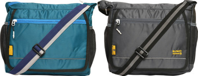 Blowzy Blue, Grey Sling Bag Stylish Sling Cross Body Travel Messenger Bag with MultiPocket Zip Closure(Pack of 2)
