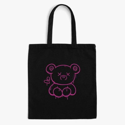 gim Black Sling Bag print bear