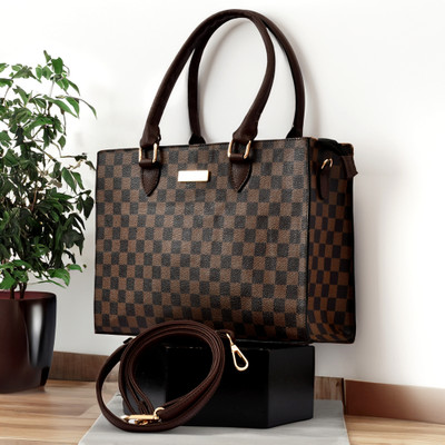 FOR THE BEAUTIFUL YOU Brown, Black Satchel Satchel