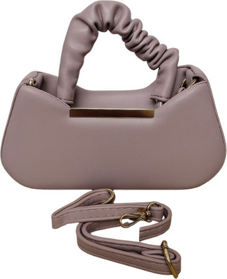 SWAG WALI SAHELI Purple Sling Bag Chic Ruched Top Handle Mini Bag | Mauve Dumpling Shoulder Crossbody Purse