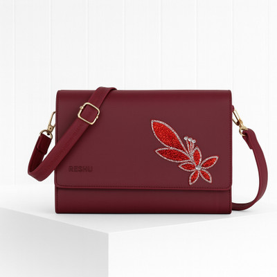 Reshu Maroon Sling Bag women,s sling cross-body bags with adjustable shoulder straps and 4 pocket |