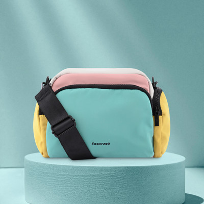 Fastrack Blue Sling Bag Colorblock Sling Bag For Women