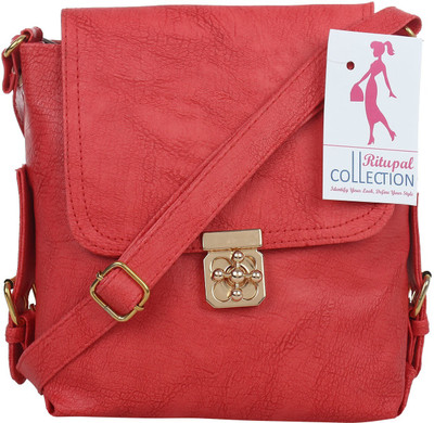 Ritupal COLLECTION Red Sling Bag Solid
