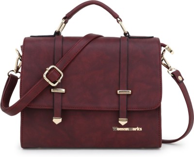 Women Marks Maroon Sling Bag MAROON-DUBBLE-BELT-SLING