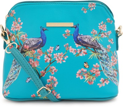 LAPIS O LUPO Multicolor Sling Bag Women Peacock Sling Bag (LLSL00105TQ3 Turquoise)