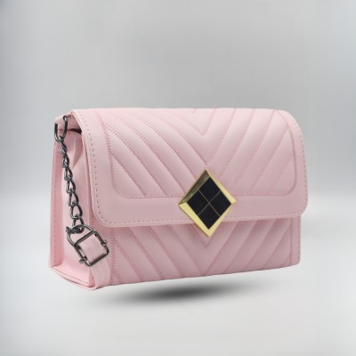 GNCREATION Pink Sling Bag Zufi Glamour Chic Crossbody sling bag