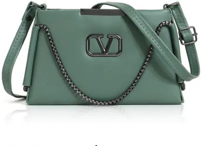 Dowet Green Sling Bag PU, Synthetic Leather