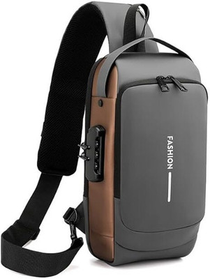 Zakheza Waterproof Crossbody Sling Bag with USB Charger port – Stylish Unisex Backpack 1.5 L Backpack(Multicolor)