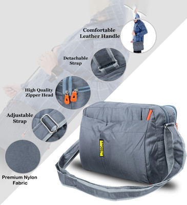 Woons Grey Sling Bag Cross body Men’s Sling Messenger Bag for Travel / Office / Business