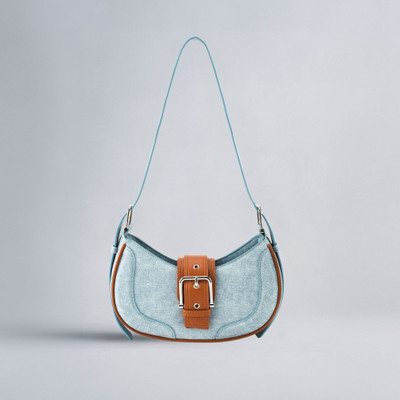 LINO PERROS Blue Shoulder Bag Blue Shoulder Bag