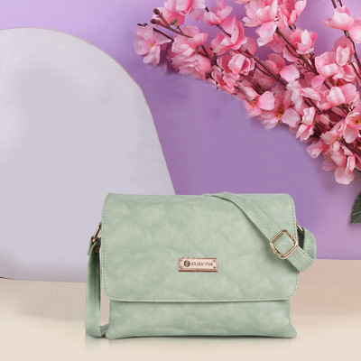 Golden Star Green Sling Bag Ladies purse | Stylish Sling Bag | Gift For Women