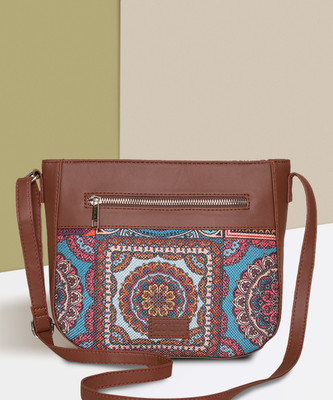 ZOUK Multicolor Sling Bag Multicolor Mandala Print U Shaped Sling Bag
