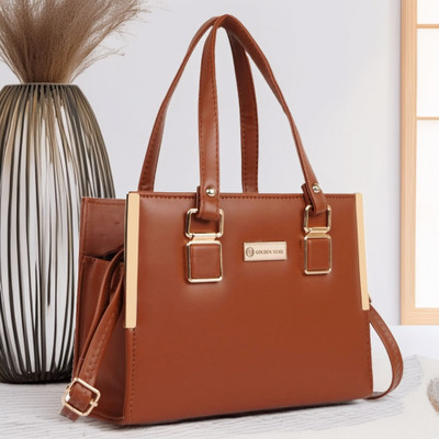 Golden Star Tan Hand-held Bag Trendy & Fancy Bags Shoulder Bags Use College Office Travel & Party etc