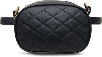 Worldstar Black Sling Bag Stylish Side Crossbody Bags For Girls Daily Use | Messenger Purse With Waist Bag