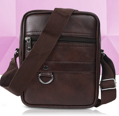 ZipCraze Brown Sling Bag Mini Sling Bag / Small Side Travel Crossbody Office Passport Messenger Bag