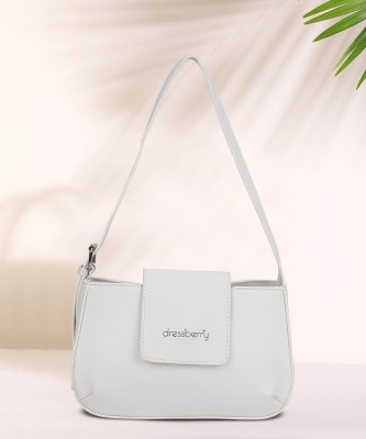 Dressberry White Shoulder Bag Women Single Compartment