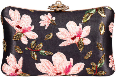 Swisni Gold Hand-held Bag Traditional Bridal Clutch with Handcrafted Detailing