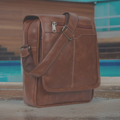 Shivra Tan Sling Bag Men Sling Bag side bag for men(S-12*11)
