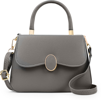 CLASKO Grey Sling Bag tylish Vegan Leather Mini Handbag for Women | Purse for Women & Girls