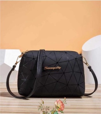 LIKE STYLE Black Sling Bag LS-223-SLNBG-MKRI-PRNT-BLCK10_17