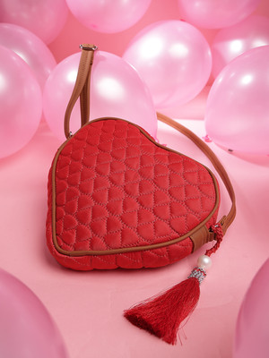 Anekaant Red, Tan Sling Bag Amour